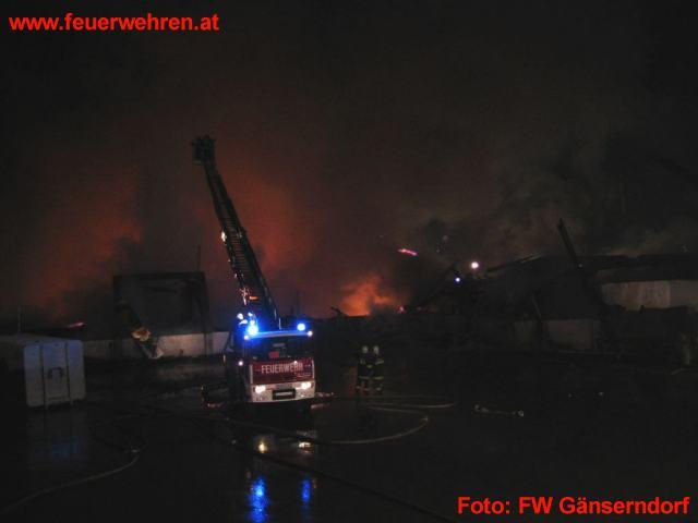 FF Gänserndorf: Großbrand auf Mülldeponie Hohenruppersdorf