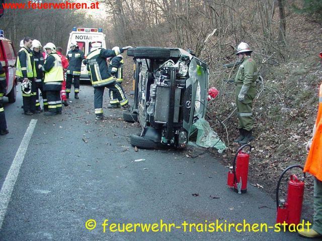 FF Traiskirchen: Menschenrettung nach Verkehrsunfall