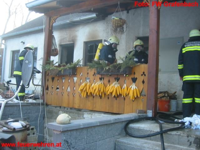 FF Grafenbach: Küchenbrand in Grafenbach