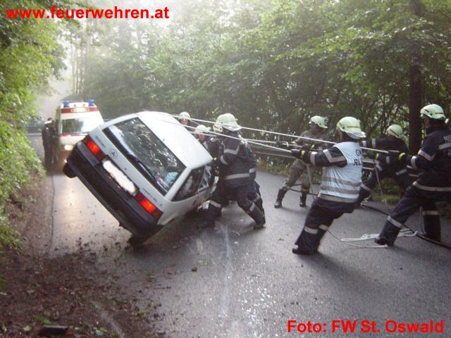 FF St. Oswald: Verkehrsunfall am „Oswalderberg“