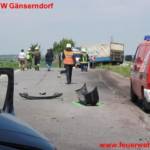 Verkehrsunfall PKW gegen LKW