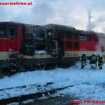 FF Gänserndorf: Brand einer Diesellok