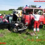 FF Ried im Innkreis: Verkehrsunfall mit Feuerwehr-Oldtimer