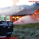 Stallgebäudebrand in Oberhaus