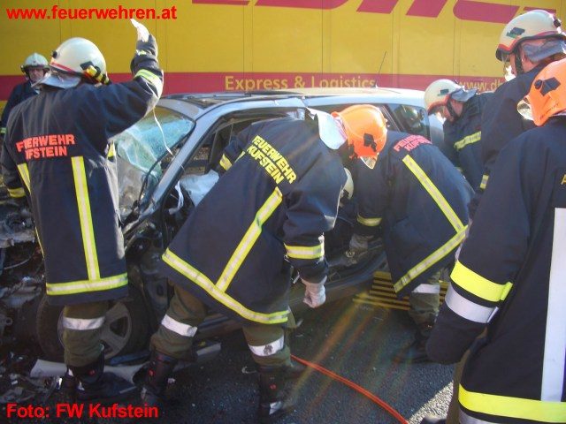 FF Kufstein: Verkehrsunfall auf der A12