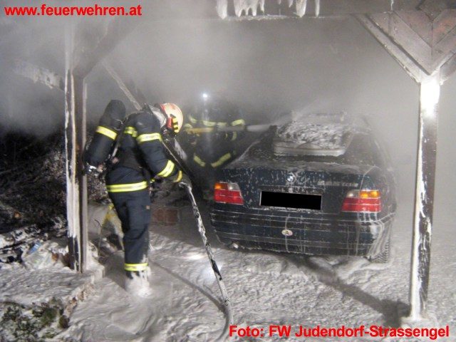 FF Judendorf-Straßengel: PKW-Brand in Judendorf-Straßengel