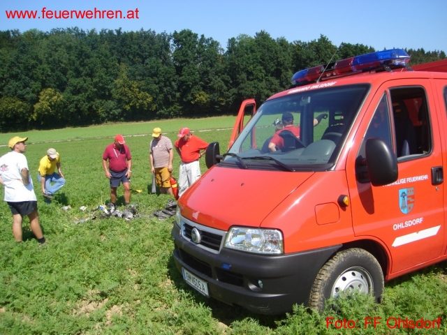 FF Ohlsdorf: Absturz eines Model-Düsenjets