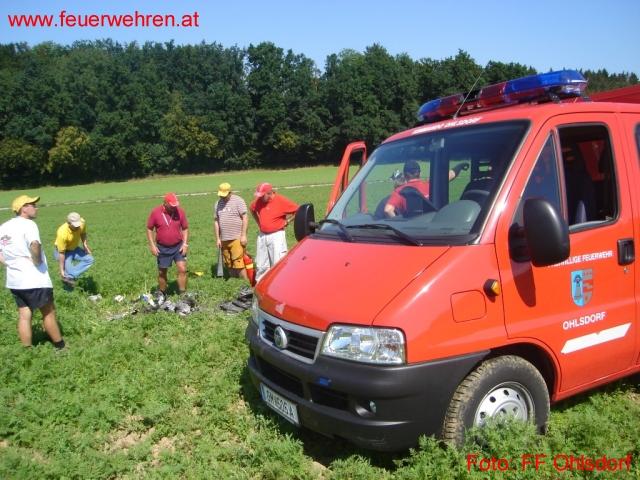 FF Ohlsdorf: Absturz eines Model-Düsenjets