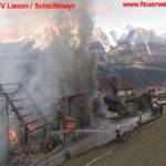 BFV Liezen: Großbrand in Rohrmoos: Abschnittsalarm!