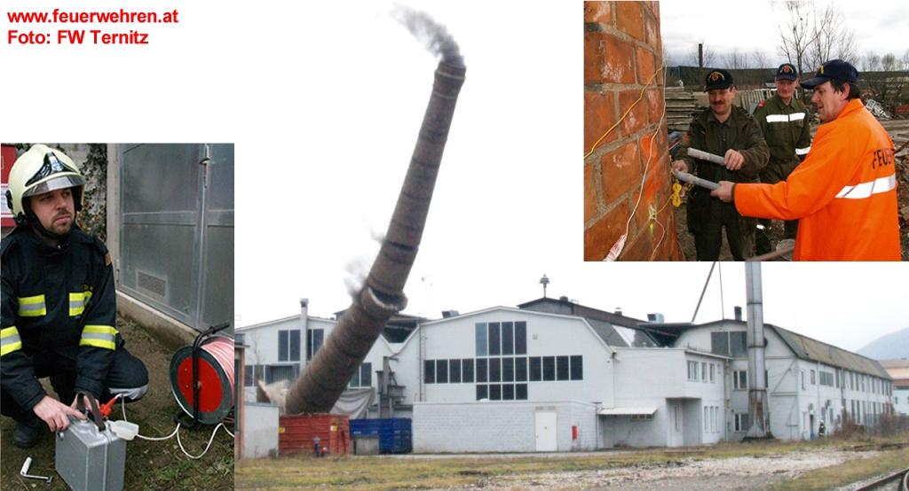 FF Ternitz: Rauchfang-Sprengung in Ternitz