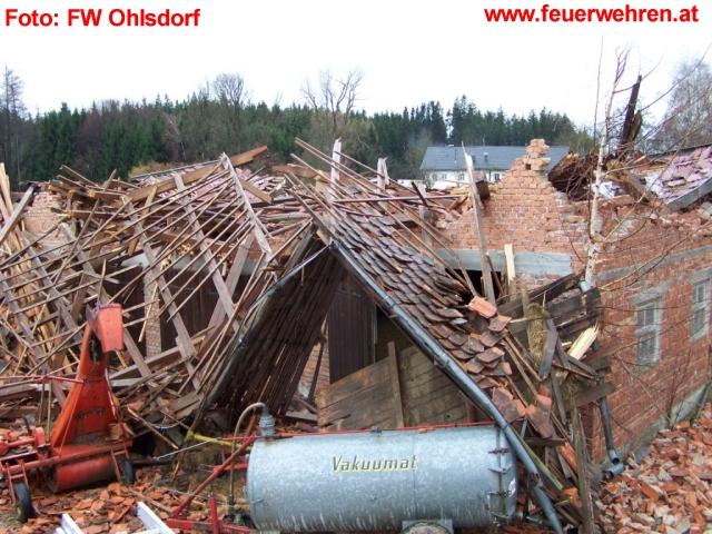 FF Ohlsdorf: Orkan Emma verwüstete Ohlsdorf