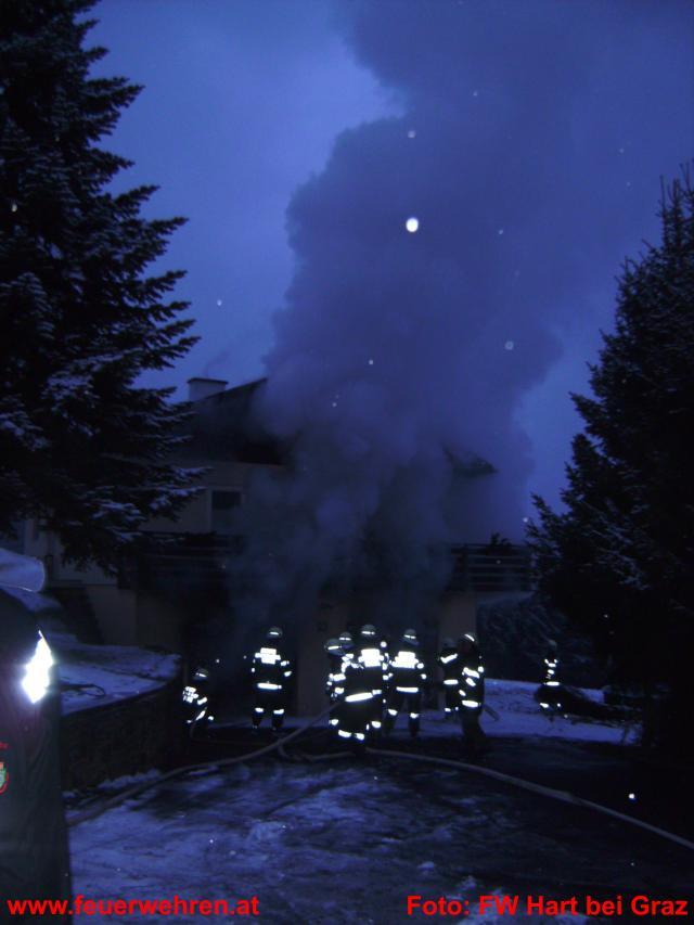 FF Hart bei Graz: Garagenbrand in Hart bei Graz