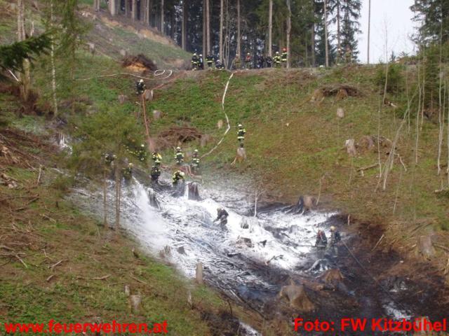 FF Kitzbühel: Waldbrand am Streifalmwald in Kitzbühel