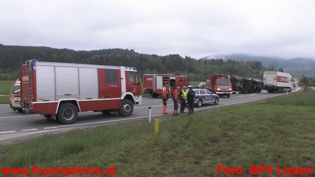 BFV Liezen: Identischer LKW-Unfall binnen einer Woche