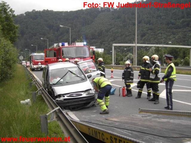FF Judendorf-Straßengel: Verkehrsunfall auf der L302