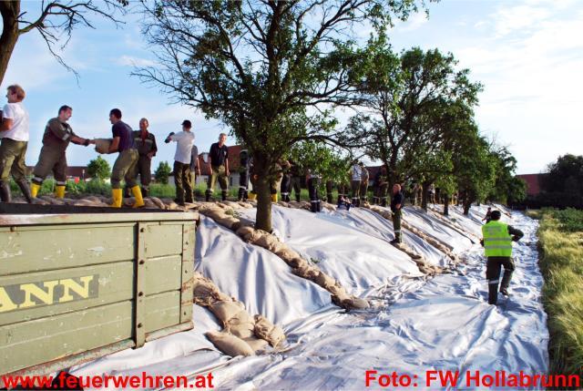 BFKDO Hollabrunn: Dammbruch – Mold vor Flut geschützt
