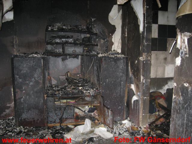 FF Gänserndorf: Wohnhausbrand in Gänserndorf