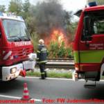 Holzhüttenbrand zwischen Judendorf und Graz