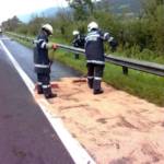 Ölalarm nach Lkw Unfall auf der A9