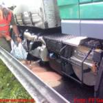 Ölalarm nach Lkw Unfall auf der A9