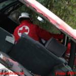 Reale Einsatzübung im Kreisverkehr