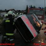 Reale Einsatzübung im Kreisverkehr