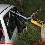 Reale Einsatzübung im Kreisverkehr