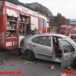 VU bei Stainach mit 2 Schwerverletzten, 2 LKW, 2 PKW, 1 Bagger und 1 Ratte 2