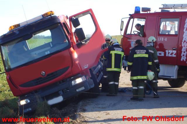 FF Ohlsdorf: Lkw-Bergung in Ohlsdorf