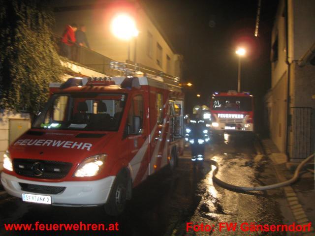 FF Gänserndorf: Zimmerbrand durch defekten Fernseher