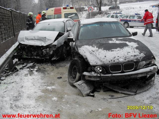 BFV Liezen: Verkehrsunfall auf der B320 – Wörschach