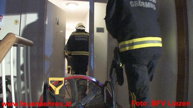 BFV Liezen: Nächtlicher Wohnungsbrand in Gröbming
