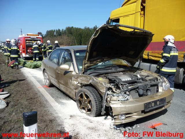 FF Bleiburg: Verkehrsunfall in Gonowetz bei Bleiburg