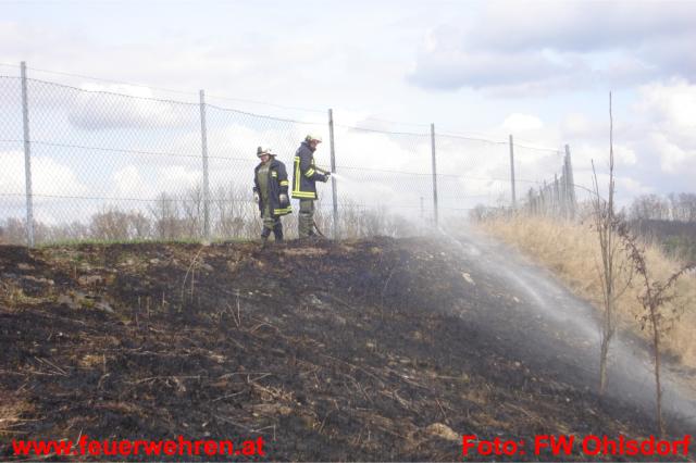 FF Ohlsdorf : Böschungsbrand rasch unter Kontrolle