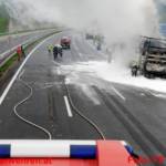 LKW-Brand auf der A9 Mautstelle Ardning