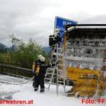 LKW-Brand auf der A9 Mautstelle Ardning