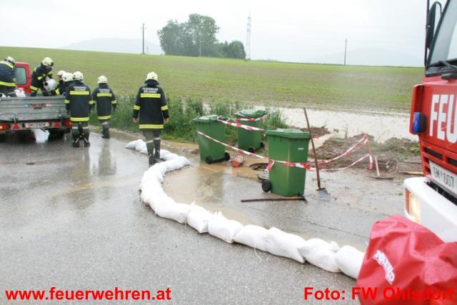 FF Ohlsdorf : Wohnhausanlage vor Überflutung geschützt