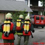 Jugendgruppe und Aktivmannschaft im Übungseinsatz