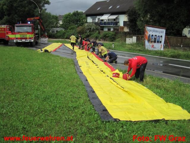 BF Graz: Starke Regenfälle sorgen für Überflutungen
