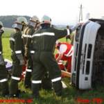 Einsatzübung Verkehrsunfall - vier Feuerwehren übten den Ernstfall