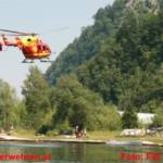Bootseinsatz beim 22. Bergmarathon rund um den Traunsee mit Personenrettung