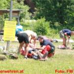 Bootseinsatz beim 22. Bergmarathon rund um den Traunsee mit Personenrettung