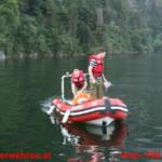 Bootseinsatz beim 22. Bergmarathon rund um den Traunsee mit Personenrettung