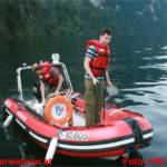 Bootseinsatz beim 22. Bergmarathon rund um den Traunsee mit Personenrettung