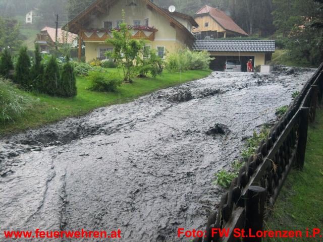 FF St.Lorenzen i. P.: Unwettereinsatz in St.Lorenzen und Dietmannsdorf