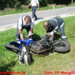 FF Weng: Motorrad kollidierte mit Abschleppwagen