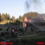Wirtschaftsgebäudebrand in Pichl-Preunegg