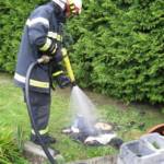 Brand in einem Badezimmer