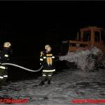 Brandübung - Radladerbrand in Altreifendeponie