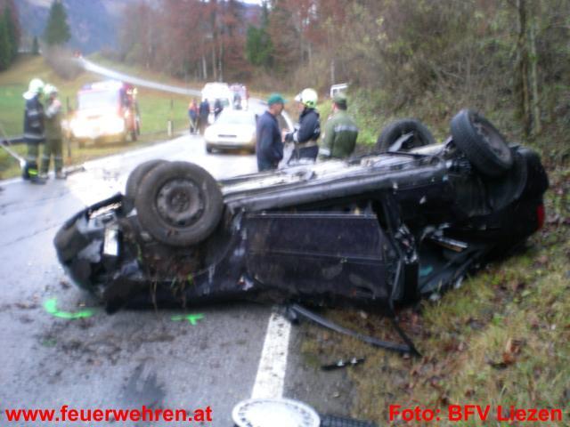 BFV Liezen: Schwerer Verkehrsunfall beim „Toten Mann“